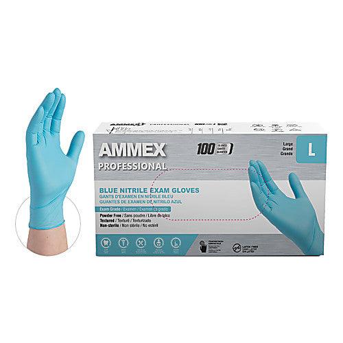 AMMEX Exam Grade Blue Nitrile Gloves - IVF Store