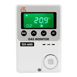RKI standalone monitor that detects Oxygen (O2) for IVF Labs. Green.
