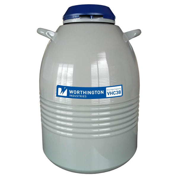 Worthington HC38 High Capacity Liquid Nitrogen Refrigerator w /10 Canisters, 38 L
